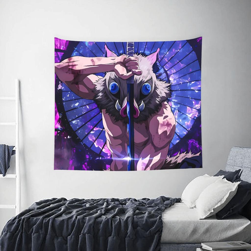 Demon Slayer Cutecore Tapestry shounen manga Wall Hanging Blanket Tapestry Home Decor Items Wall Decorations