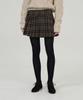Sseomweeobeoteo Buckle Check Pleats Mini Skirt - Brown