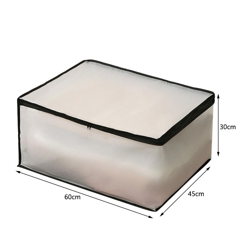 PEVA Waterproof Quilt Storage Bag Large Capacity Clothing Storage Bag Under Bed Quilt Dustproof Bag Wardrobe Organizer