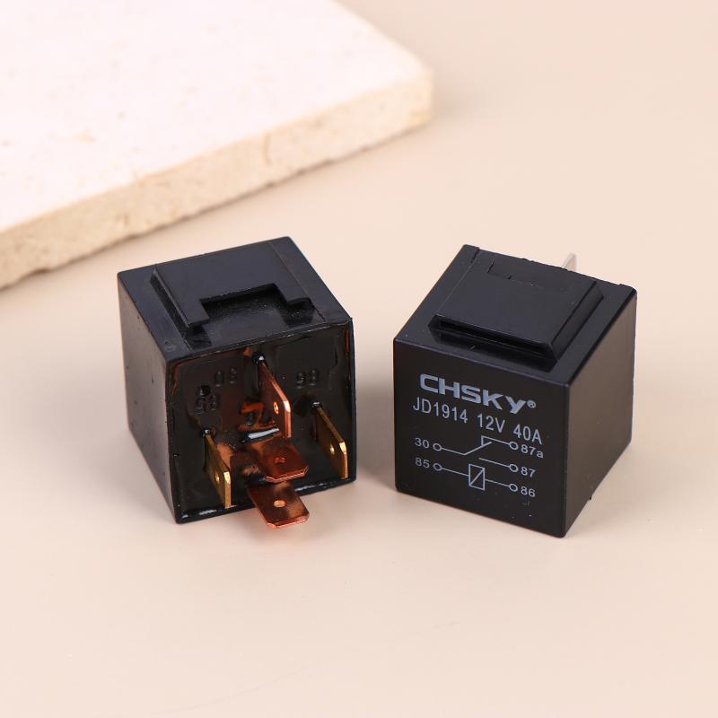 Automotive Relay 12V/24V 5Pin 40A Car Relay With Harness Socket Black Red Copper Terminal Auto Relay Socket SPDT Harness Cable