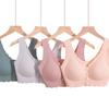 Ice Silk Wireless Bra: Seamless Front-Closure for Middle-aged and Elderly Women