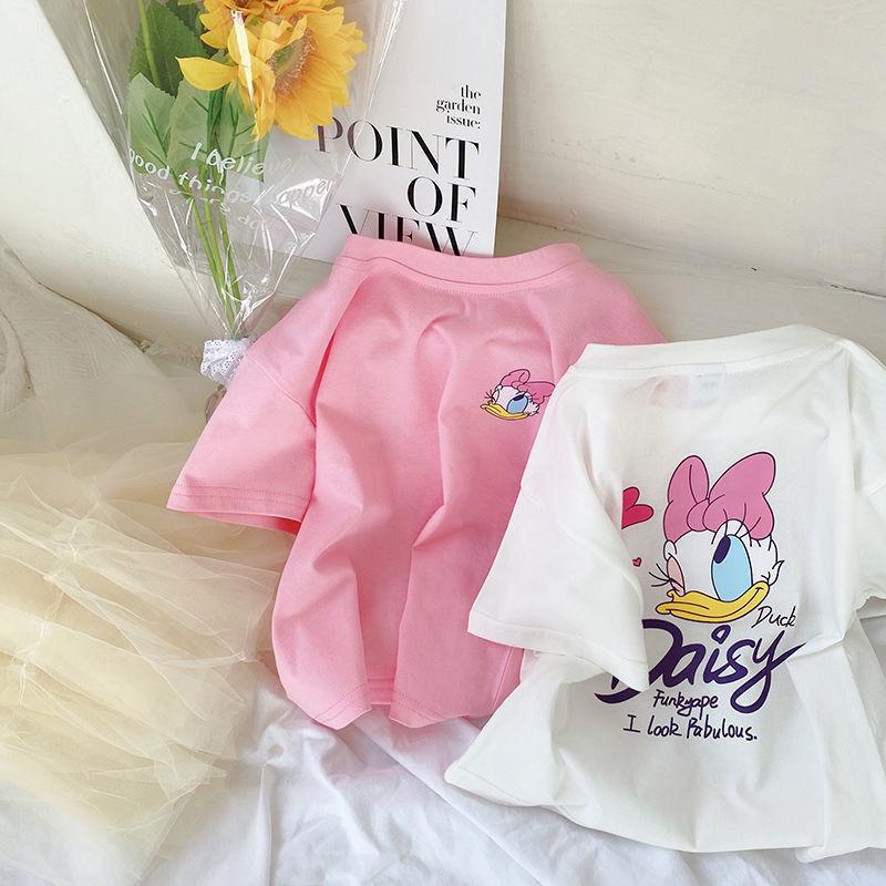 Girls Cotton Short Sleeve T Shirt Summer Trendy Cartoon Print Baby Top 90