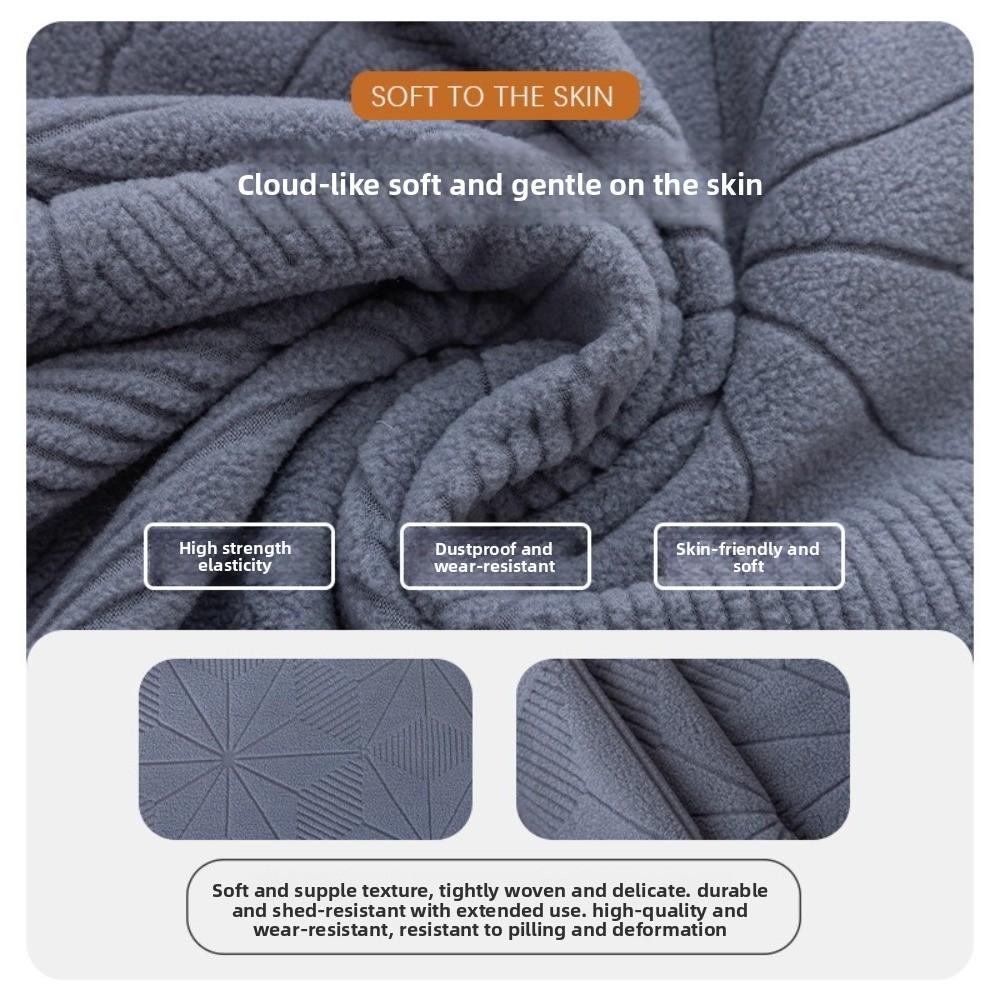 Elastic Stretch Jacquard Chair Cushion Cover Waterproof Dustproof Curved Chair Cover Solid Color Chair Protectors Home Dining