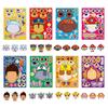 6/8/12/16pcs PAW Patrol Puzzle Anime Stickers DIY Ryder Chase Make-a-Face Assemble Funny Cartoon Decal Assemble Jigsaw Sticker