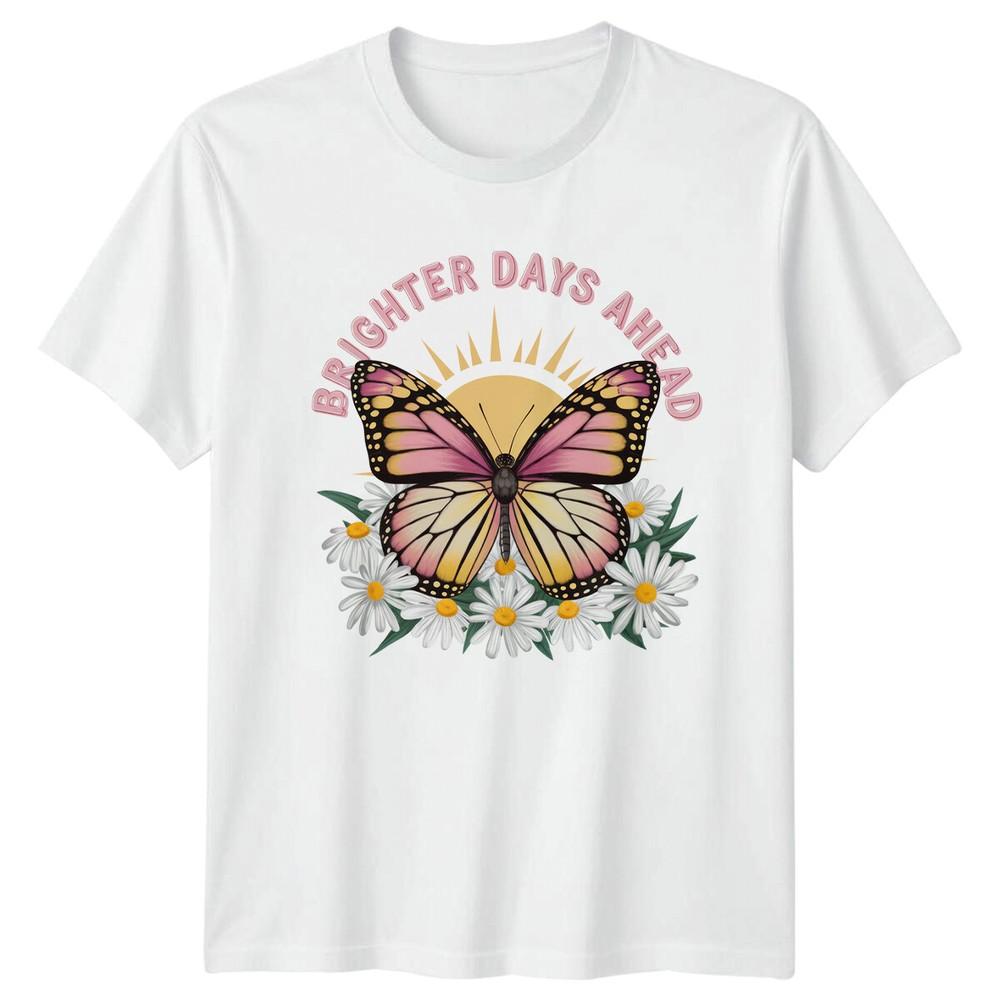 Brighter Days Ahead Butterfly Graphic Nature TShirt S