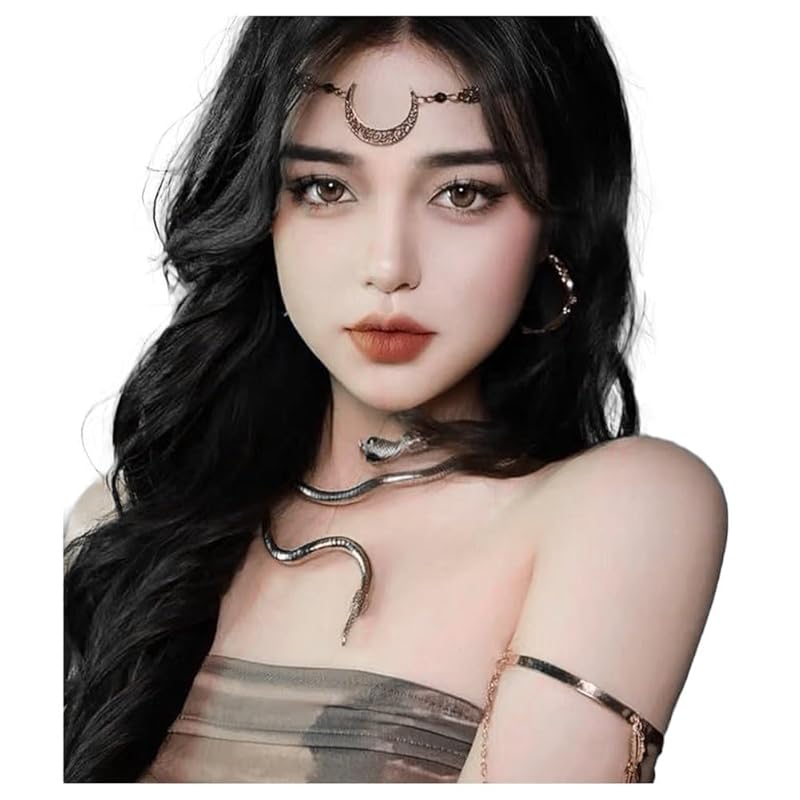 Bendable Snake Scorpion Headpiece for Women Adjustable Punk Snake Choker - Flexible Multi-Purpose Medusa Necklace Hollween Jewelry