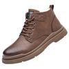 Men's Martin boots fleece thickened warm comfortable simple British winter snow boots