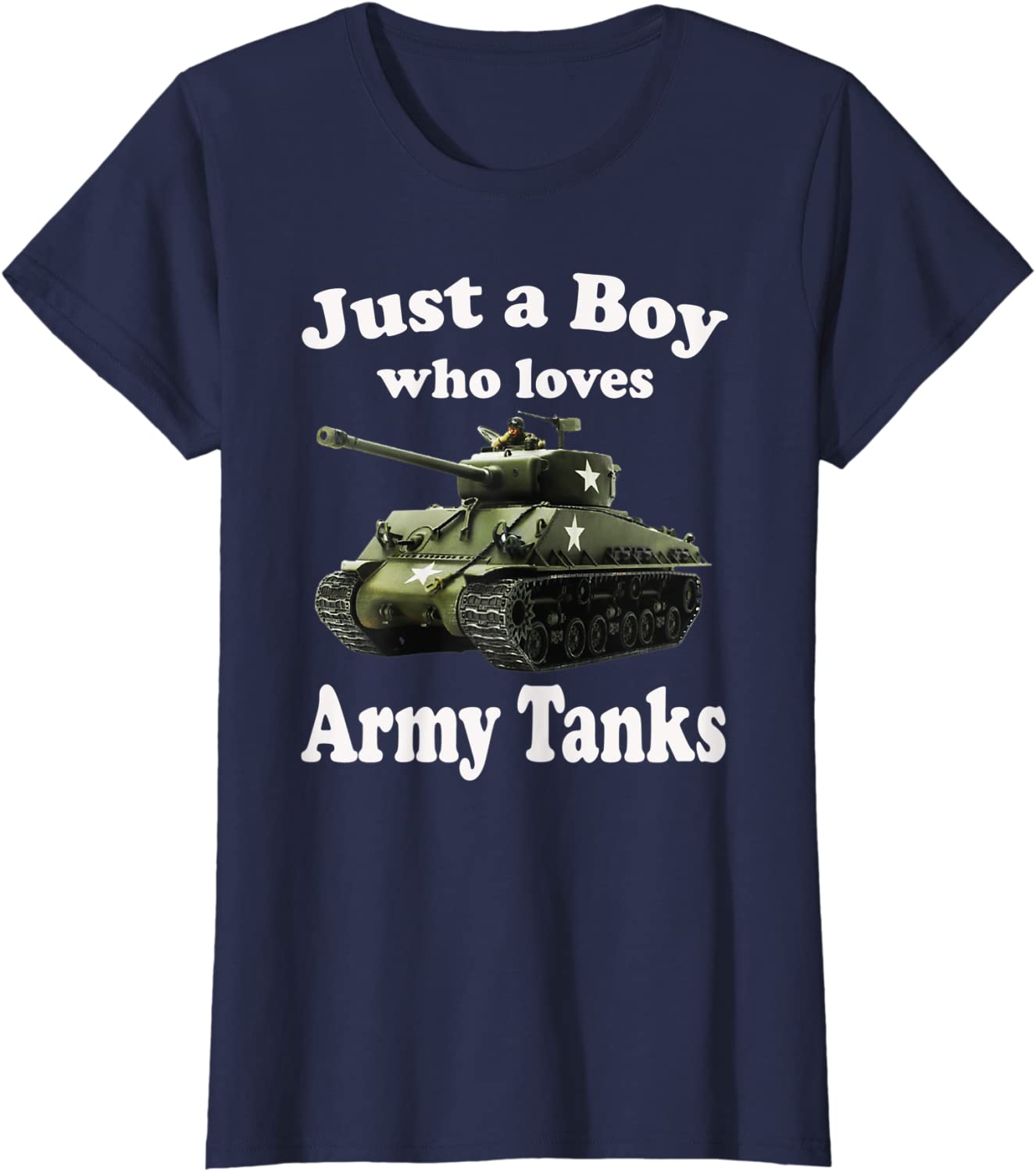 

Just A Boy Who Loves Army Tanks Sherman M4 US Army WWII Tank TShirt Summer Cotton ONeck Short Sleeve Mens T Shirt New S3XL 4XL