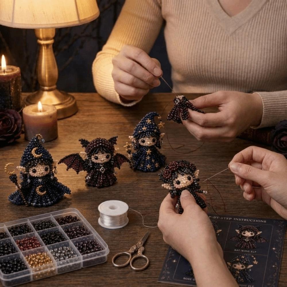 Kürbis 3D Perlen DIY Bastelset Elfen Perlen Spinnen Ornament Klassenzimmer Aktivitäten