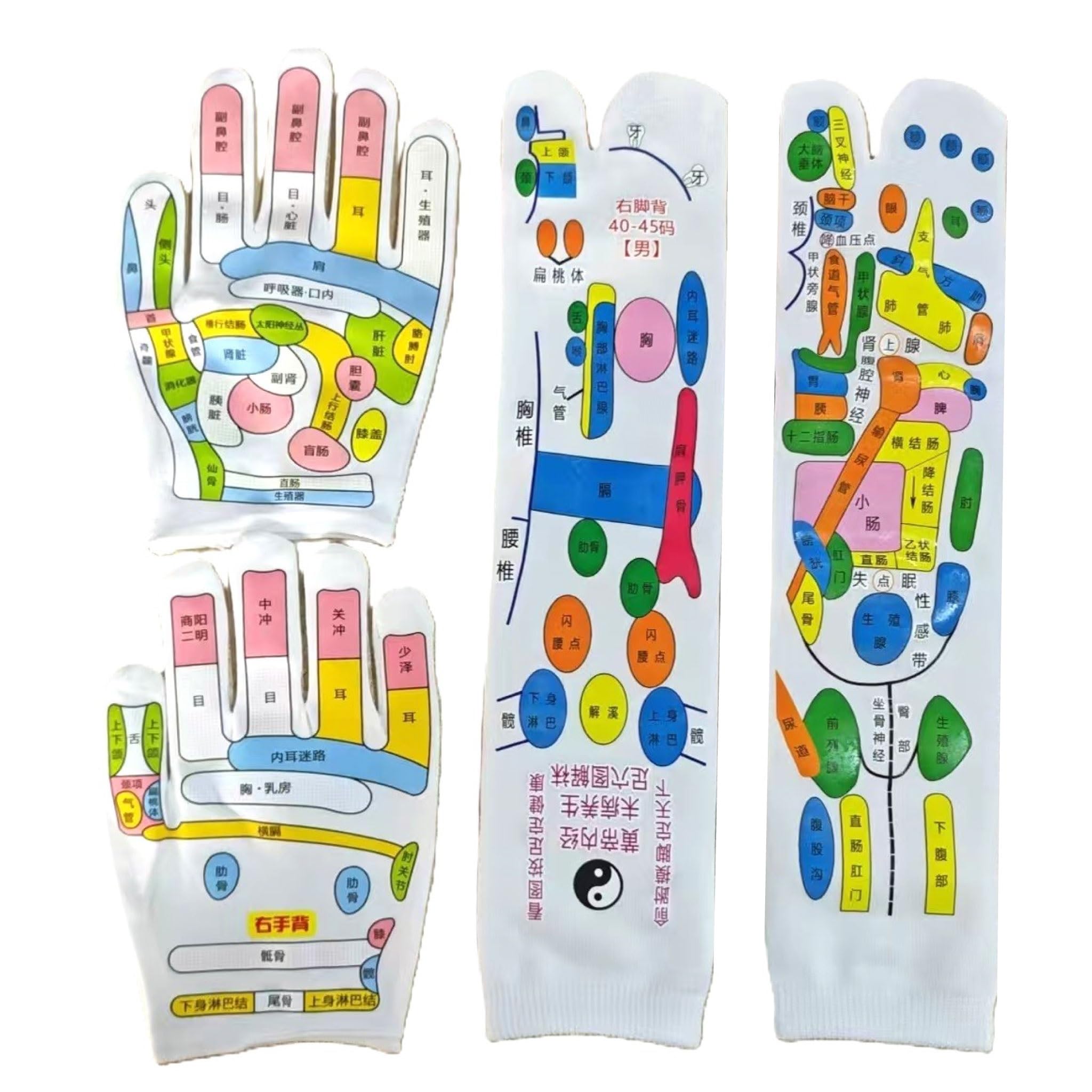 

Перчатки и носки для акупрессурного массажа Felimoa и набор Шиацу, ладони, подошвы, унисекс, 2 штуки