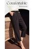 Women's High-Waist Button Straight-Leg Casual Pants
