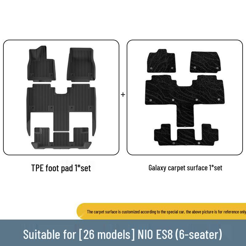 Nio ES8 (2023-2026) TPE Mats: Floor, Trunk Liner, & Seat Back Protector