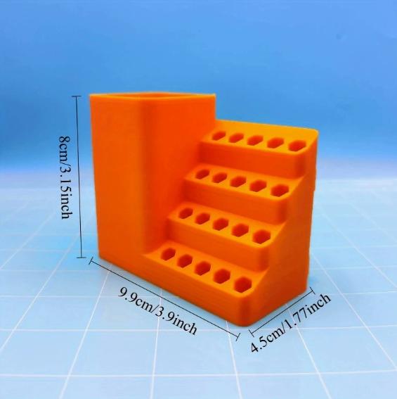 1pc 3D Printed 20/50 Holes 6.35mm Hex Bit Organizer, Plastic Screwdriver & Drill Bit Holder, Tool Storage, Saving Spacea