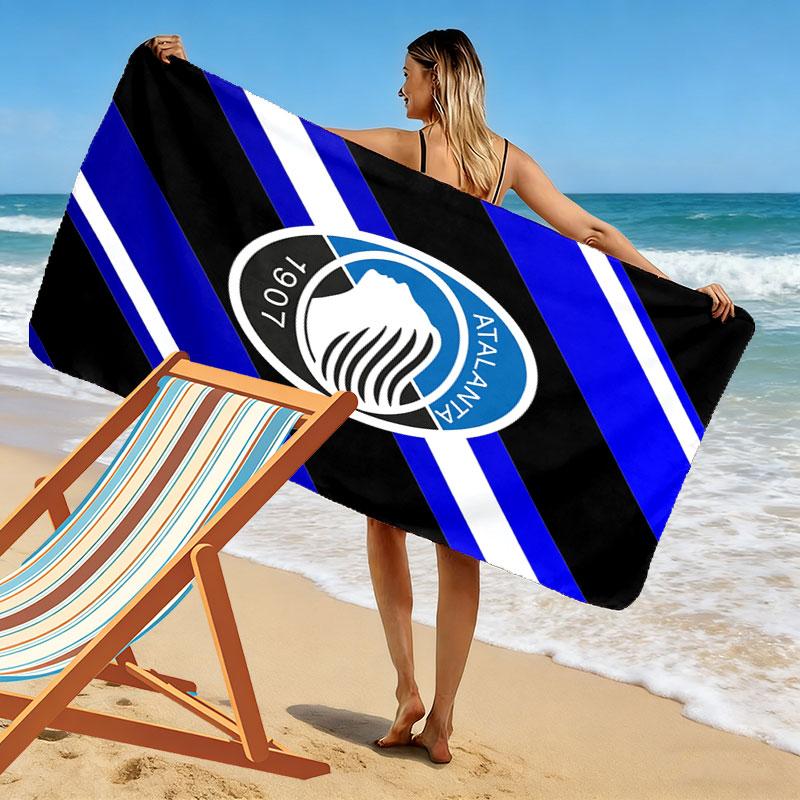 Asciugamano da Spiaggia Poster Atalanta BC, Asciugamano Grande Morbido ad Asciugatura Rapida per Spiaggia Campeggio Nuoto