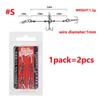 S M L Fishing Soft Lure Steel Wire Rig Double Triple Hooks Set With Screw Pin Soft Lure Stinger Rigs Fishing Tackle
