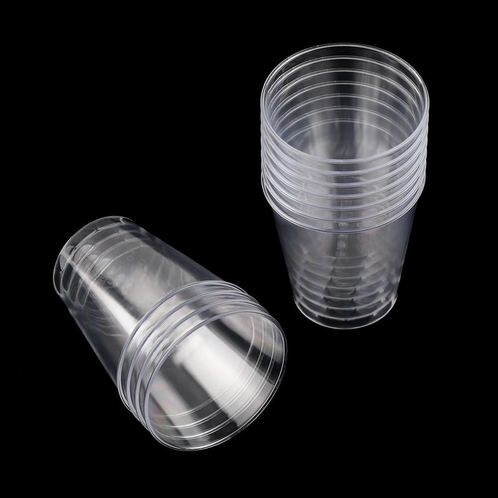 30/50 Pcs Round Reusable Plastic Shot Glasses Dessert Cups Disposable Glass Drinks Transparent Cupcake Pudding Boxes Cake DIY