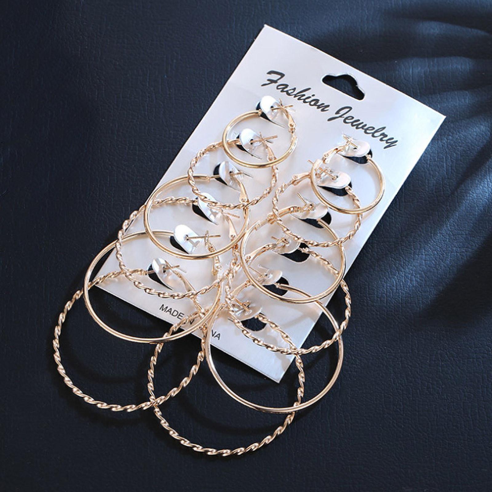 

Винтажные золотые серьги-кольца большого круга для женщин в стиле стимпанк One Size золотой