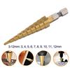 Power Tool Step Drill Bit 312mm HSS for Wood Metal Plastic Brass Drilling with Multi Step Smooth Design and Heat Treatment