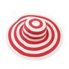 Women Fashion Stripe Wide Brim Floppy Straw Hat Foldable Summer Beach Sun Cap