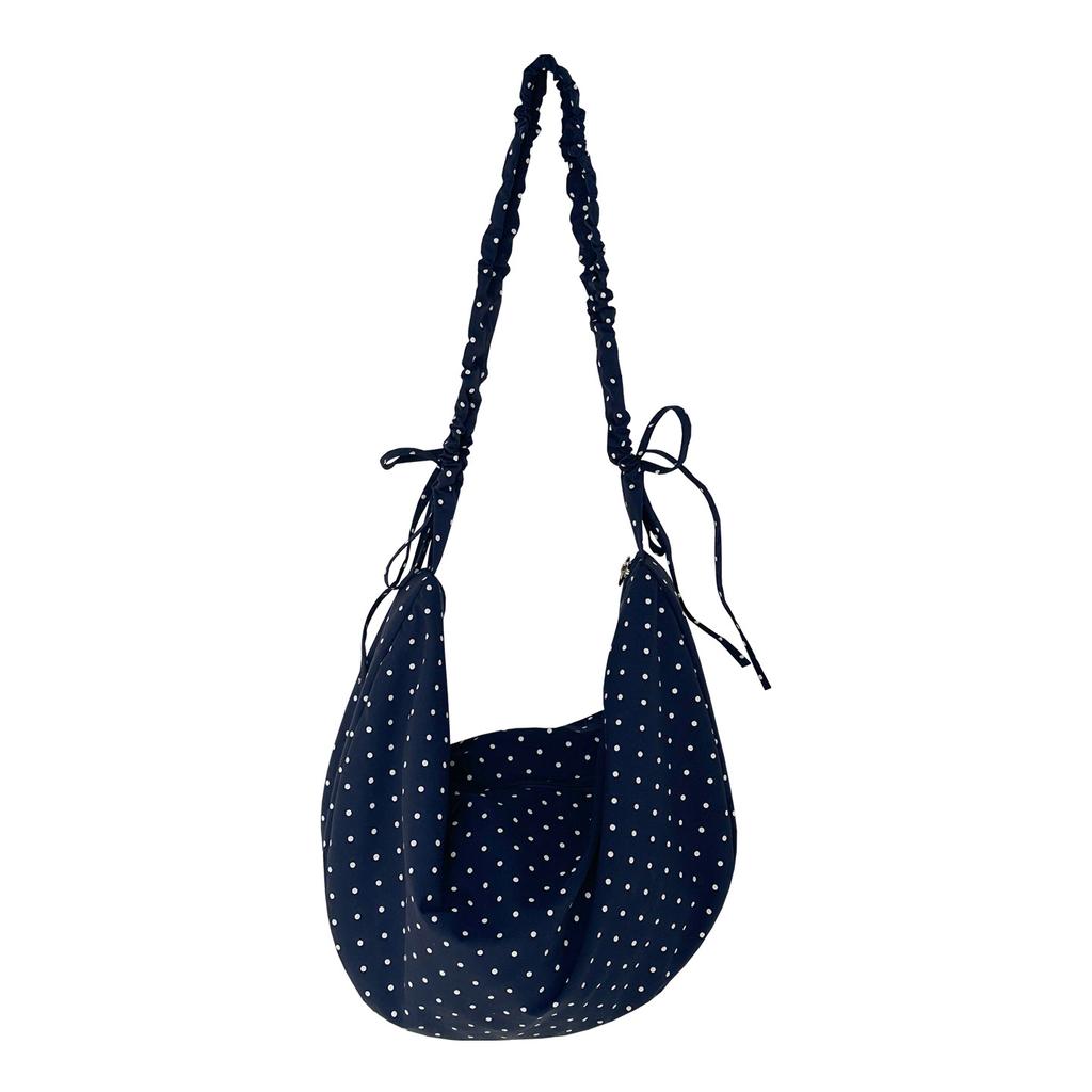 Spring New Polka Dot Crossbody Bag for Women Korean Style Casual Shoulder Handbag