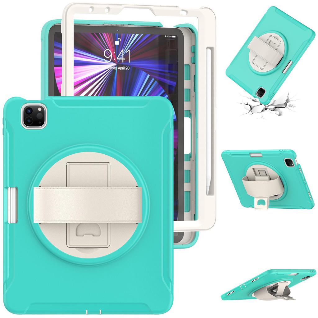 iPad Air5 (2022) Protective Case with 360° Rotating Stand for Hands-Free Use