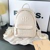 New Korean Version of Versatile Large Capacity Backpack Simple Texture College Student Schoolbag Travel Backpack