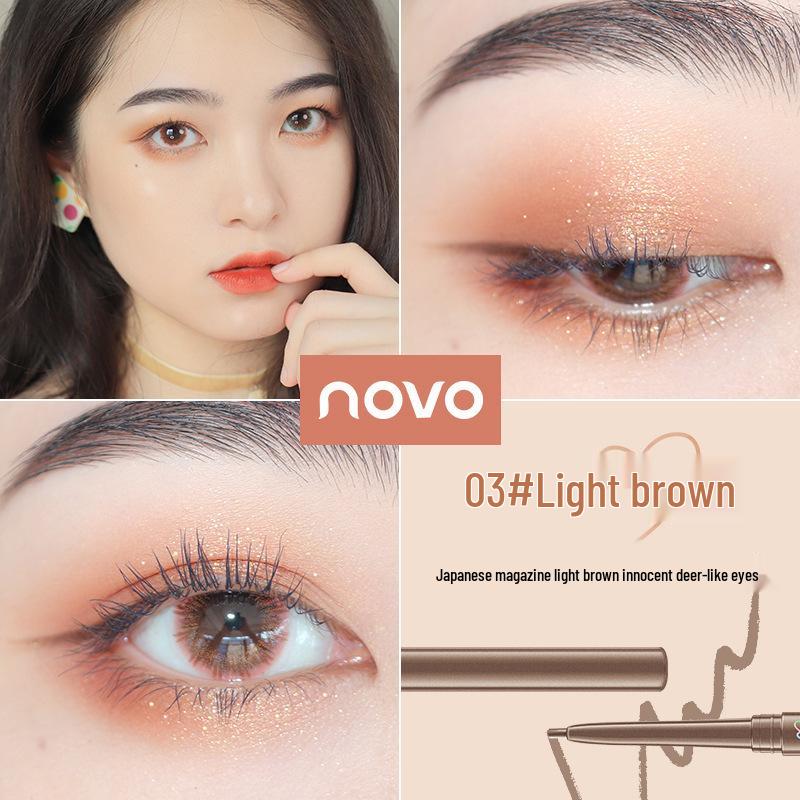 Novo Waterproof Sweatproof Long-Lasting Eyeliner - No Smudge, Ultra-Fine Tip for Students & Beginners, Ideal for Inner Corner Highlighting