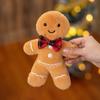 Non-Toxic Cute Gingerbread Man Pendant Plush Christmas Ornaments For Tree Decorations Christmas Hanging Decor For Home Christmas Party