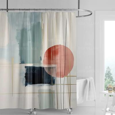 Abstract Geometric Graffiti Shower Curtain Nordic Minimal Wind Waterproof Fabric Bathroom Curtain Shower Curtain 180x200