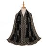 New Middle East black embroidered headscarf, Indonesian Malay fashion headscarf, shawl scarf