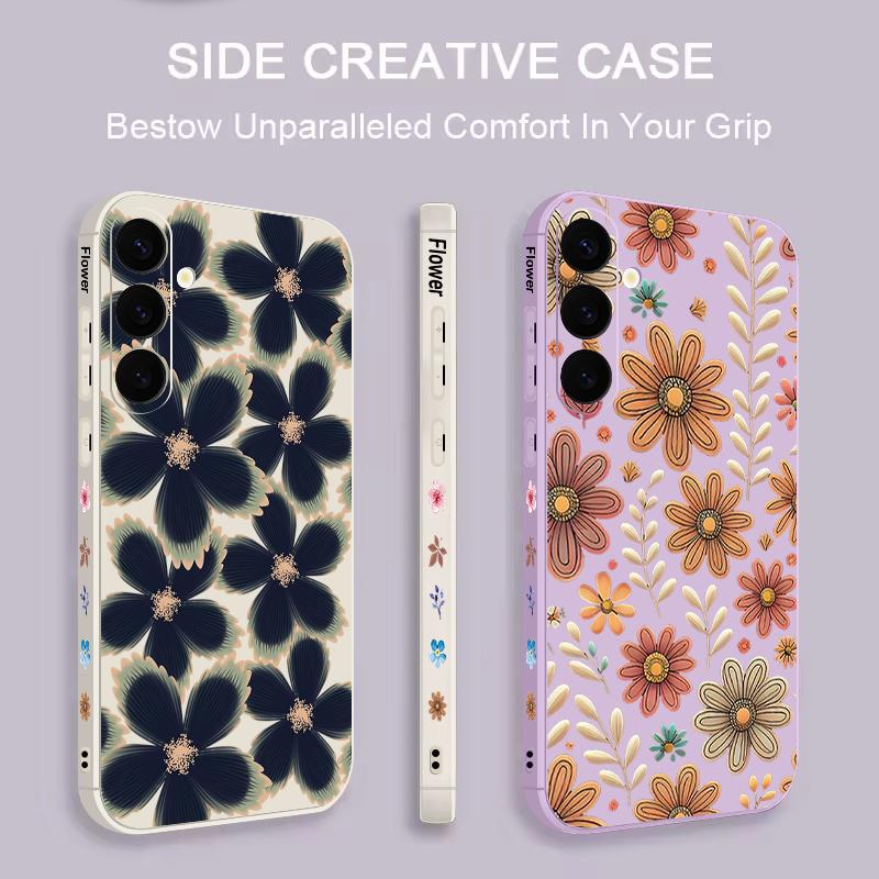 Cartoon Daisies Flowers Case For Samsung Galaxy S26 S25 Ultra S24 S23 S22 Plus S21 FE A15 A16 A17 A35 A36 A54 A55 A56 5G Soft Cover