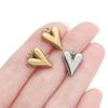 5pcs/lot Stainless Steel Heart Shape Charms Pendants for Handmade DIY Jewelry Necklace Earring Making Accessories