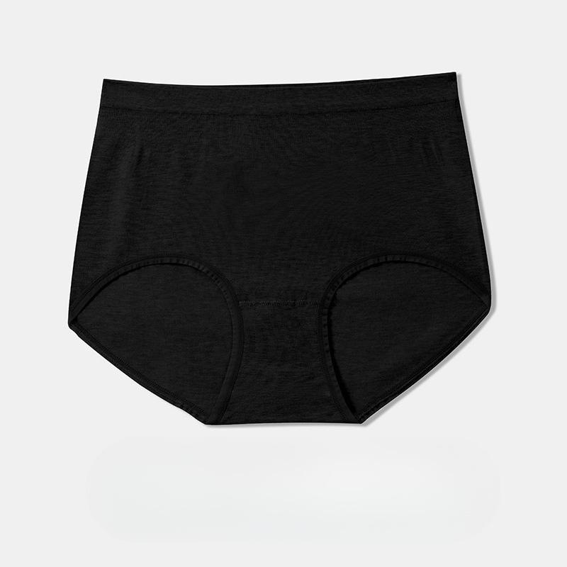 Big Size Female Spring and Autumn Color Cotton High Waist and Belly Without Trace High Stretch Briefs