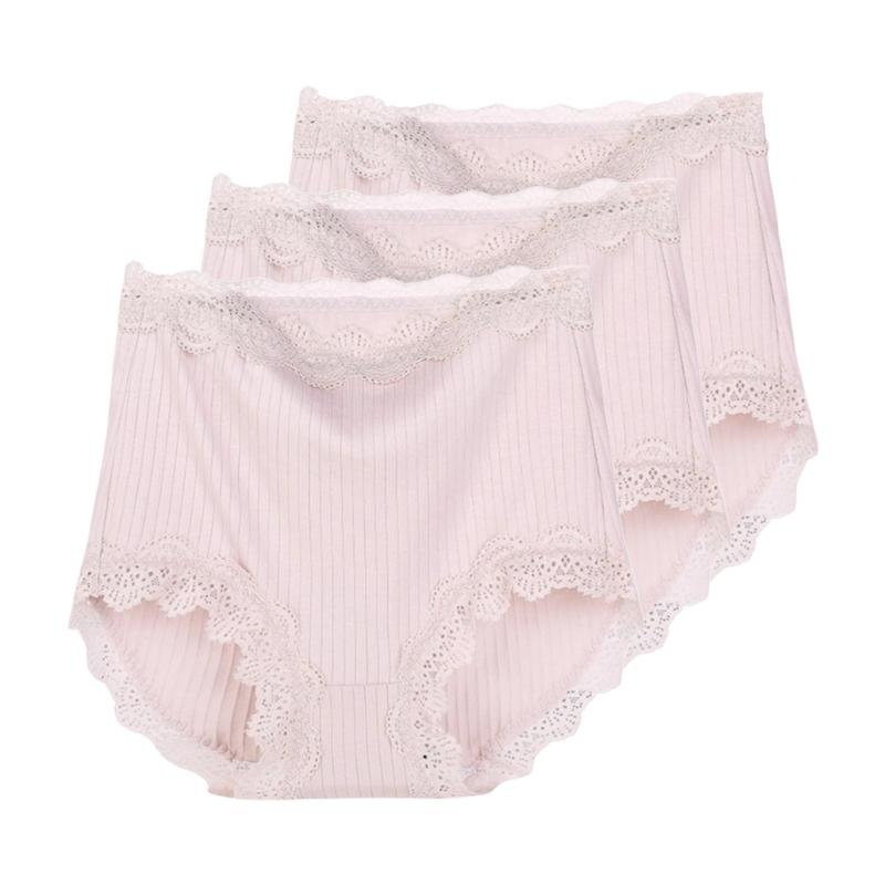 3 sztuki damskie majtki koronkowe z wysokim stanem wygodne plus size trójkątne spodnie bielizna majtki