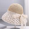Spring and summer new fashion small fresh lace mesh three-dimensional small flower bucket hat outdoor travel sweet sun hat
