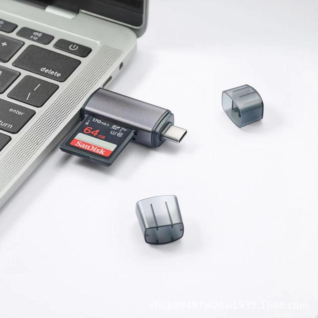 Aluminium Multifunktions-OTG-Kartenleser für Telefon/Computer - Stabile Daten Lese-/Schreibvorgänge für TF/SD-Karten