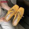 Fashion Fashion Weave Women Flats Slip On Shoes Butterfly-Knot Summer Spring Female Shallow Footwear Ladies Flats Mary Janes Shoes