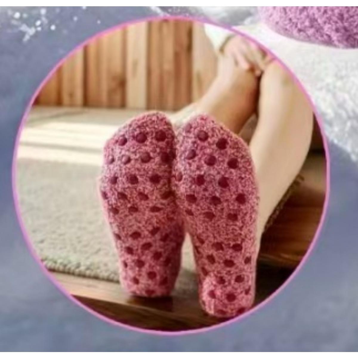 

10-1 Теплые и нескользящие носки для пола из кораллового флиса для мужчин и женщин, грелки для ног на зиму, грелки для ног и толстые бархатные домашние носки для сна 1 pairs красный