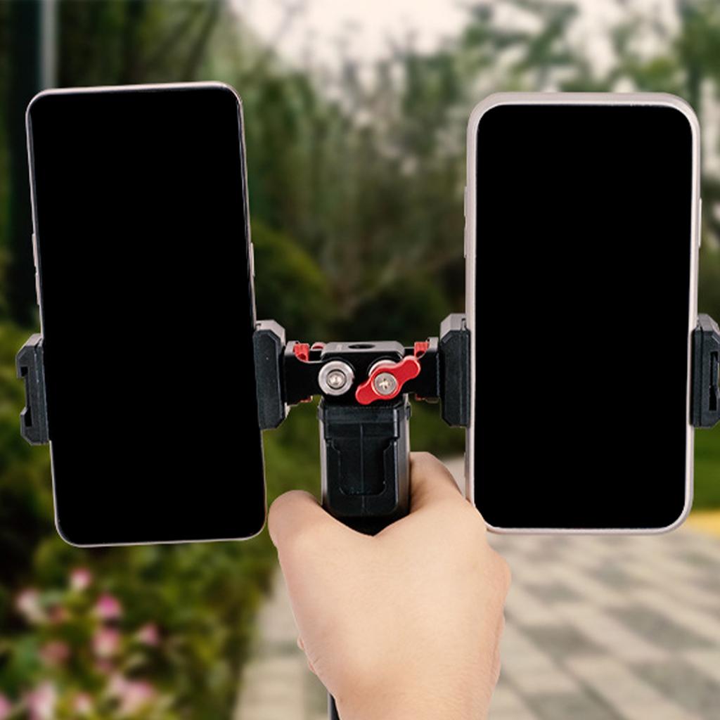 1Set Two Head Camera Holder for Various Accessories Offers Full Angle Adjustability for Professional Filming