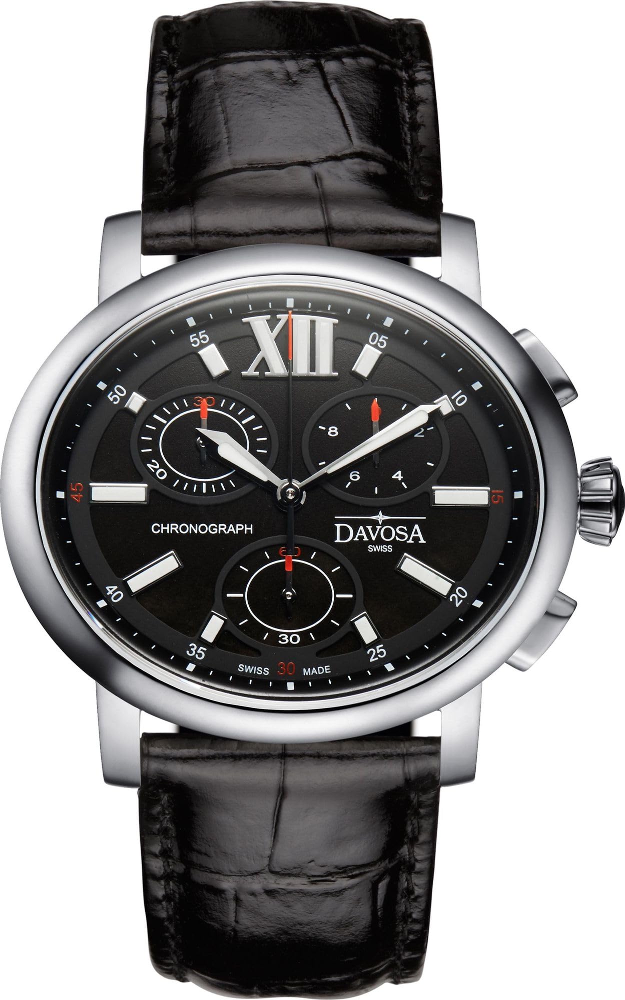 

Chronograph Watch Black [Davosa] Swiss-made 167.569.55 Men s чорний