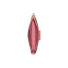 COACH POPPY 21 color block plaid chain coated canvas and leather crossbody bag small size women's toffee pink with gold zipper
