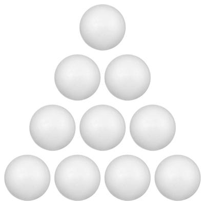 10Pcs 6Cm White Polystyrene Sphere Craft Balls Solid Round DIY Christmas Decoration Ornaments Party Supplies Art Craft Activity