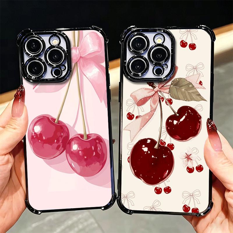 Cherry Bow Sweet Soft Phone Case For Xiaomi Poco X7 X8 Pro Max X6 X5 X3 F8 Ultra F7 M8 M7 M5S Redmi 15C 15A 15 14C 13C 12C 13 12