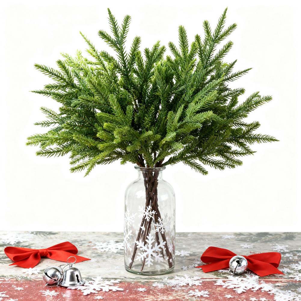 Realistische künstliche Kiefernzweige Realistische künstliche Kiefernzweige für Weihnachtsgestecke Dekoration Künstliche Norfolk-Kiefer Innendekoration