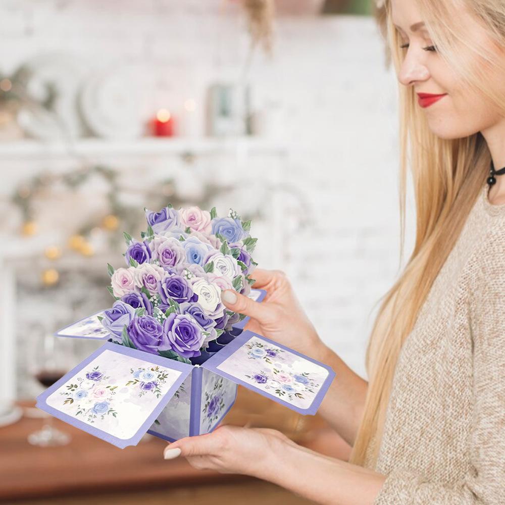 3D Pop Up Hummingbird & Flowers Happy Mother's Day Card 3D Greeting Cards Festival Birthday Wedding Invitations Thank You Card