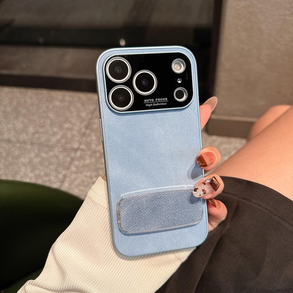 Neue Vollkamera-Schutz-Flanell-Handyhülle für iPhone 17 Pro Max 16 15 14 13 Mit Make-up-Spiegelhalter Stoßfest Weiche Hülle