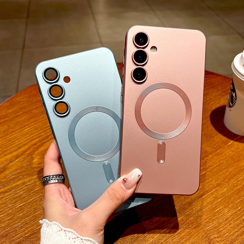 Premium AG Matte for Magsafe Case for Samsung Galaxy S26 Ultra S26 Pro S25 Edge Plus S24 FE S23 S22 S21 S20 Wireless Charging Protect Sockproof Cover