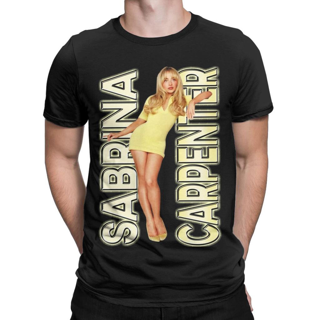 Men's Sabrina Carpenter T Shirt  Pure Cotton Clothes Unique Short Sleeve O Neck Tee Shirt Gift Idea T-Shirt