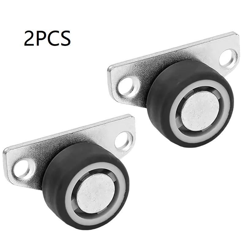 Side Mounted Drawer Casters 1/2/4Pcs Silent Wearproof Nylon Wheels for Kitchen Cabinet Furniture Repair Replacement