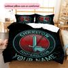 Custom Name Charlton Athletic Pattern Bedding Quilt Set  Home Decoration  Gift (1 * duvet cover + 2 * pillowcase  without core)